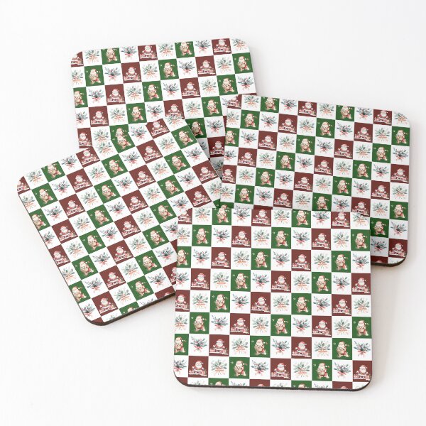 Item preview, Watercolor Vintage Santa Botanical Christmas Pattern designed and sold by VibranPalette.