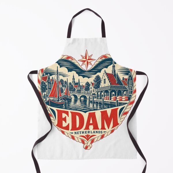 Item preview, Edam Netherlands Travel Souvenir Nautical Woodcut Heart designed and sold by VisualArtsOasis.