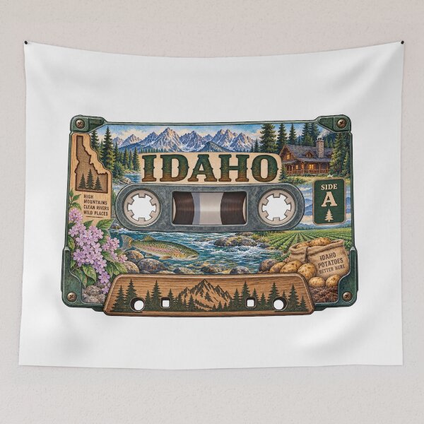 Item preview, Idaho Retro Cassette Tape designed and sold by Whimspired By Paxx.