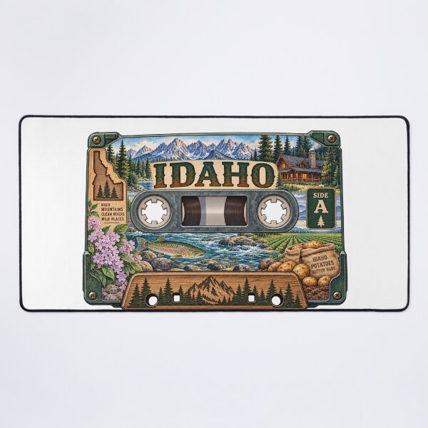 Item preview, Idaho Retro Cassette Tape designed and sold by Whimspired By Paxx.