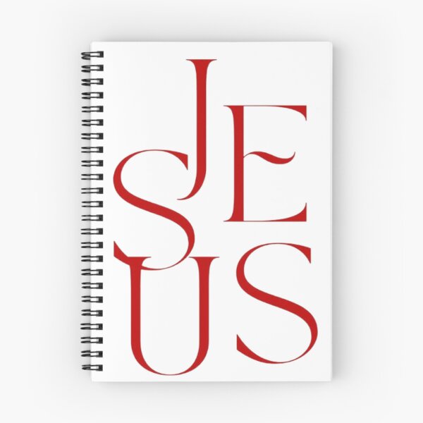 Item preview, Jesus Serif Typography Red Cream – Minimalist Christian Quote Design designed and sold by EatPrayLive.