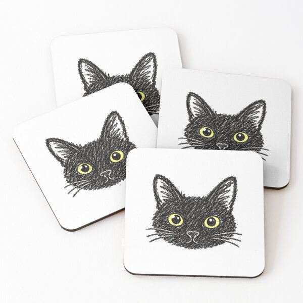 Item preview, Black Cat Cute Crayon Design designed and sold by ChrisButler.