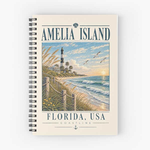 Item preview, Amelia Island, Amelia Island, USA [Vintage Illustration] designed and sold by elektronen.