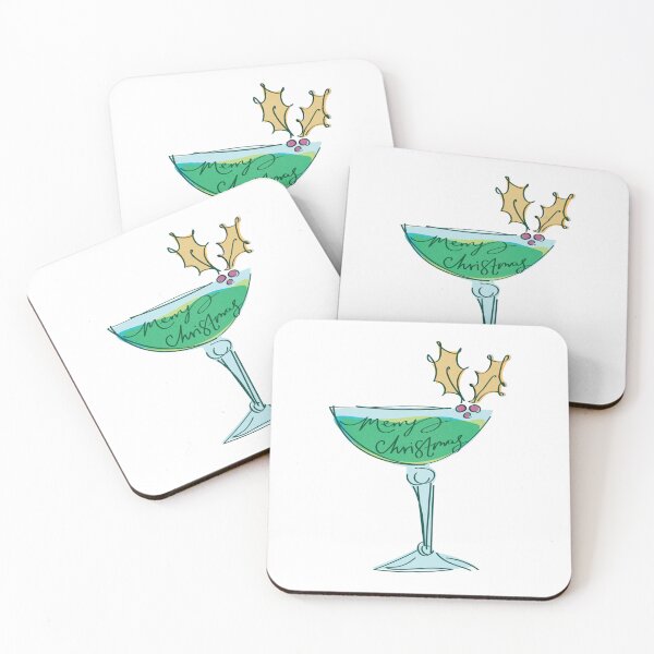 Item preview, Merry Christmas Martini Holiday Cocktail (GREEN) designed and sold by rockshell92.