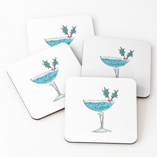 Item preview, Merry Christmas Martini Holiday Cocktail (BLUE) designed and sold by rockshell92.