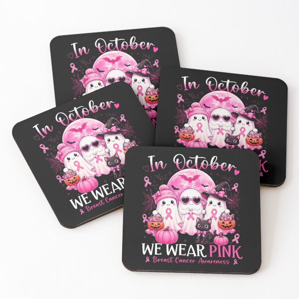 Item preview, October We Wear Pink Ghost Breast Cancer Awareness designed and sold by stershopepie.