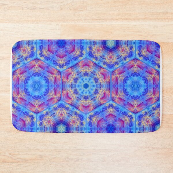 Item preview, Blue Pink Yellow Hexagons designed and sold by Shapes-Mania.