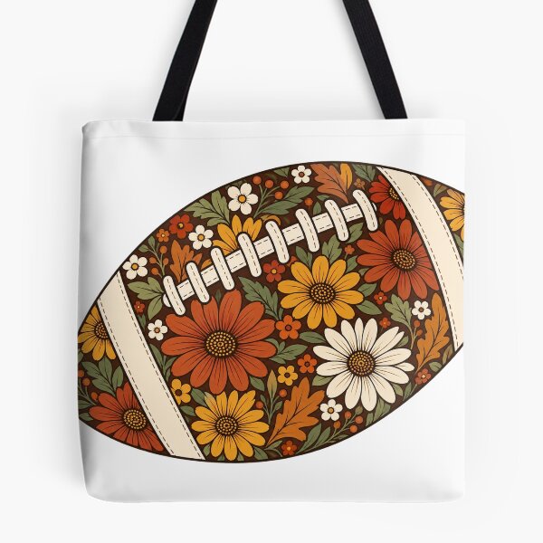 Item preview, Autumn Floral Football with Daisies and Sunflowers designed and sold by skyartdesign.