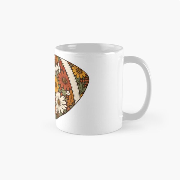 Item preview, Autumn Floral Football with Daisies and Sunflowers designed and sold by skyartdesign.