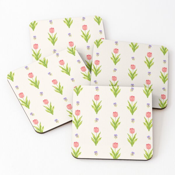 Item preview, Tulip & Pansy Meadow - Warm Ivory designed and sold by Piret Victoria Ribas.