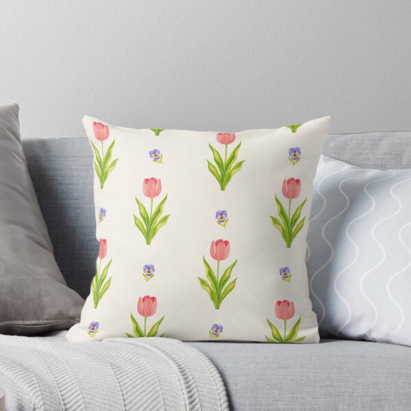 Item preview, Tulip & Pansy Meadow - Warm Ivory designed and sold by Piret Victoria Ribas.
