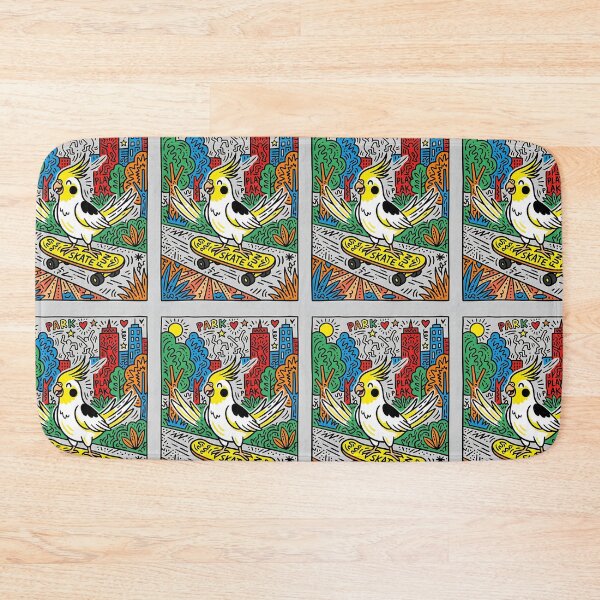Item preview, Cockatiel Skateboarder designed and sold by PictoVibe.