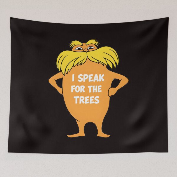 Item preview, Orange Character I Speak For The Trees Quote designed and sold by Pocket-Pixel.