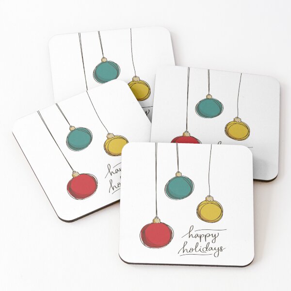 Item preview, Happy Holidays Christmas Ornaments Festive Holiday (SET 1) designed and sold by rockshell92.