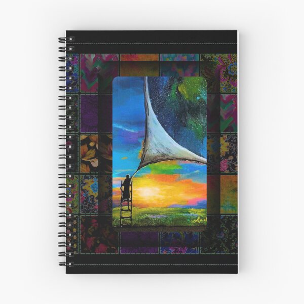 Item preview, Patchwork Portal – Surreal Sky & Floral Quilt Art designed and sold by ArtistsAtticWI.