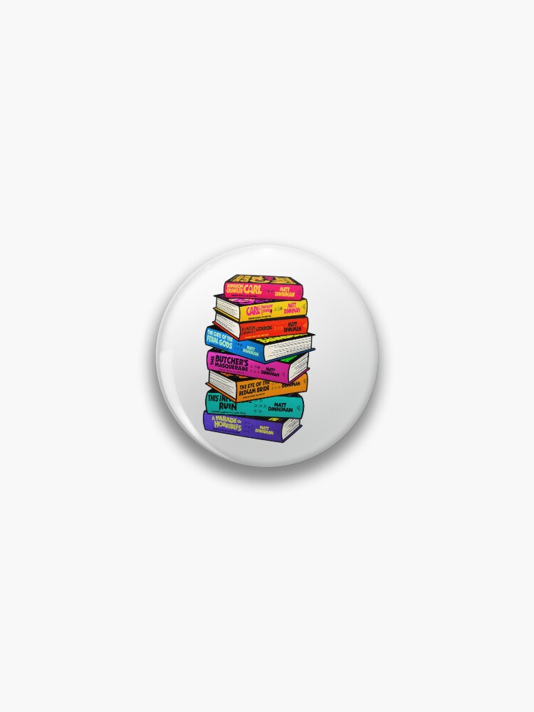 Thumbnail 1 of 3, Pin, Dungeon Crawler Carl Book Stack Single designed and sold by RideMche.