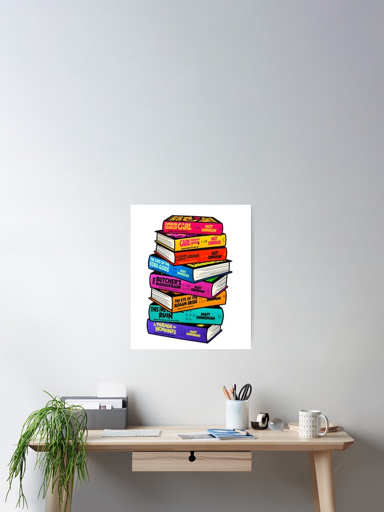 Thumbnail 2 of 3, Poster, Dungeon Crawler Carl Book Stack Single designed and sold by RideMche.
