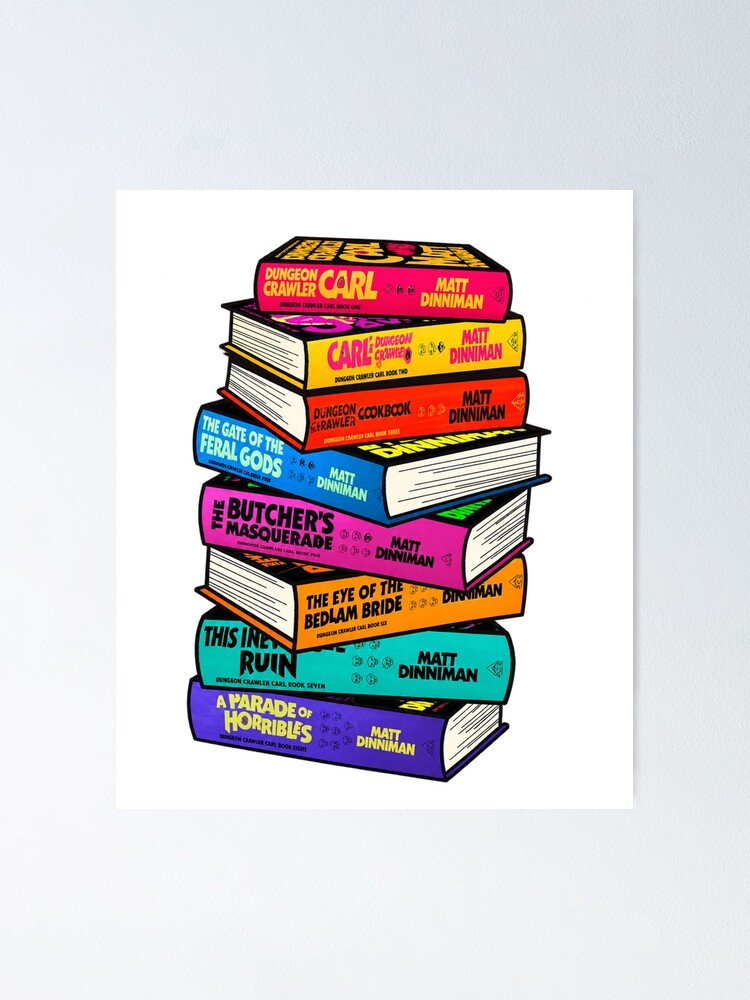Thumbnail 1 of 3, Poster, Dungeon Crawler Carl Book Stack Single designed and sold by RideMche.