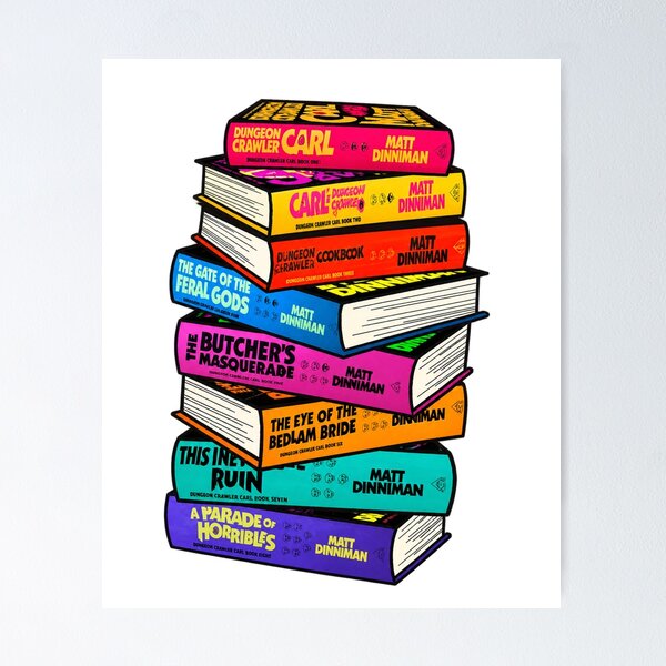 Item preview, Dungeon Crawler Carl Book Stack Single designed and sold by RideMche.