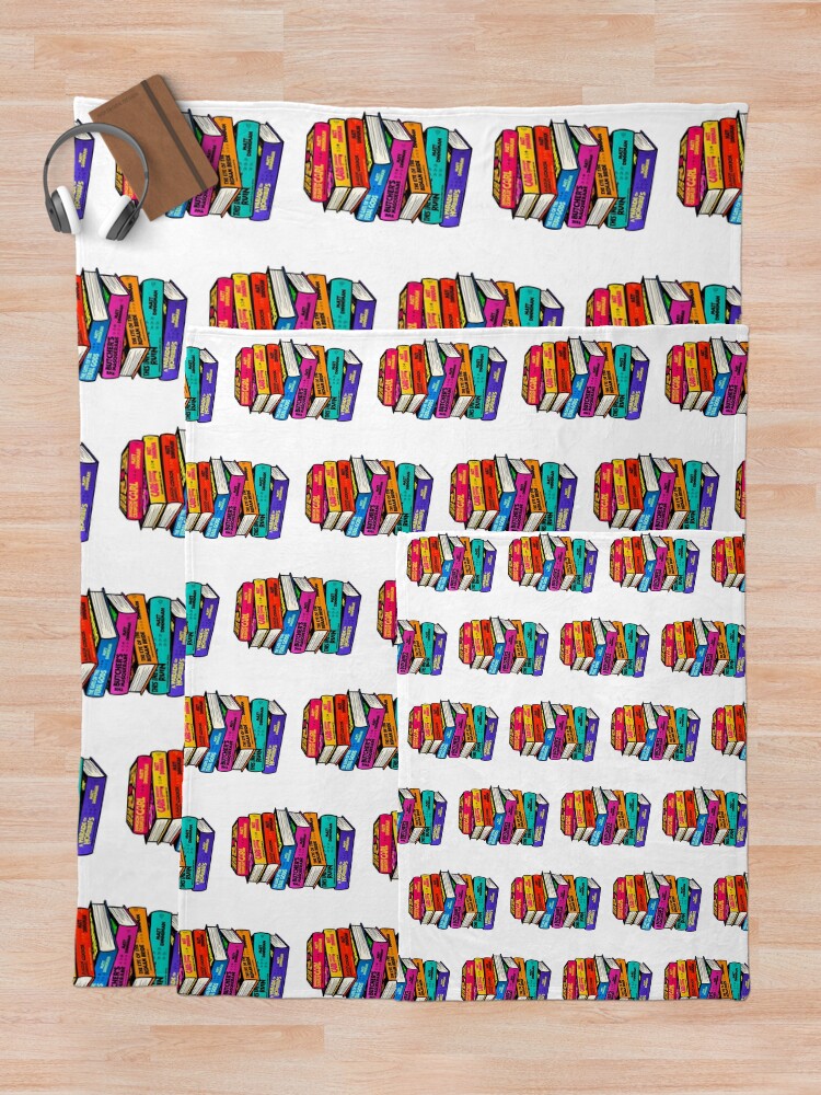 Thumbnail 5 of 6, Throw Blanket, Dungeon Crawler Carl Book Stack Single designed and sold by RideMche.