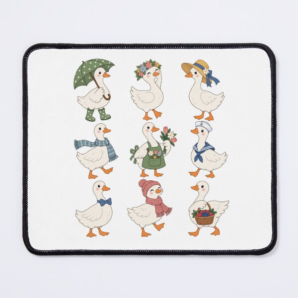 Item preview, Nine Charming Geese in Garden Outfits designed and sold by skyartdesign.