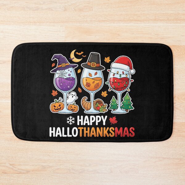 Item preview, Happy Hallothanksmas Verres De Vin Fêtes designed and sold by MizoX7.