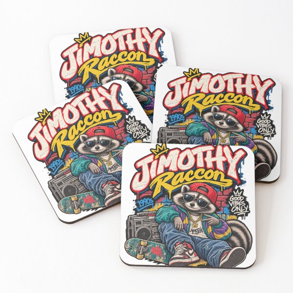 Item preview, Jimothy Raccoon – Retro 90s streetwear raccoon, graffiti style designed and sold by mocci10.