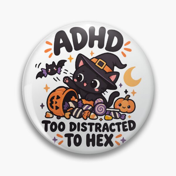Item preview, ADHD Halloween Too Distracted to Hex Quote designed and sold by Marti’s Shop Corner.