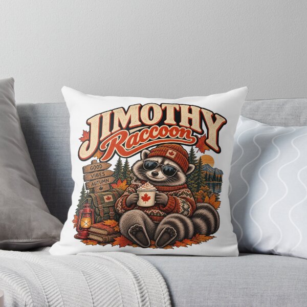 Item preview, Jimothy Raccoon – Warm autumn raccoon, maple leaves and vintage vibes designed and sold by mocci10.