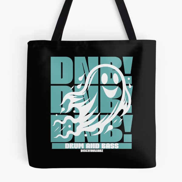 Item preview, DRUM AND BASS - Ghost on Text (White)  designed and sold by Discothreadz.