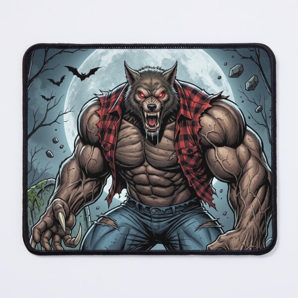 Item preview, Lumberjack Werewolf in Night Cemetery designed and sold by JonelleTshirts.