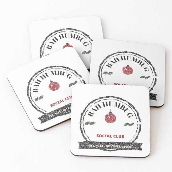 Item preview, Bah Humbug Social Club Funny Christmas Badge designed and sold by thestevebro.