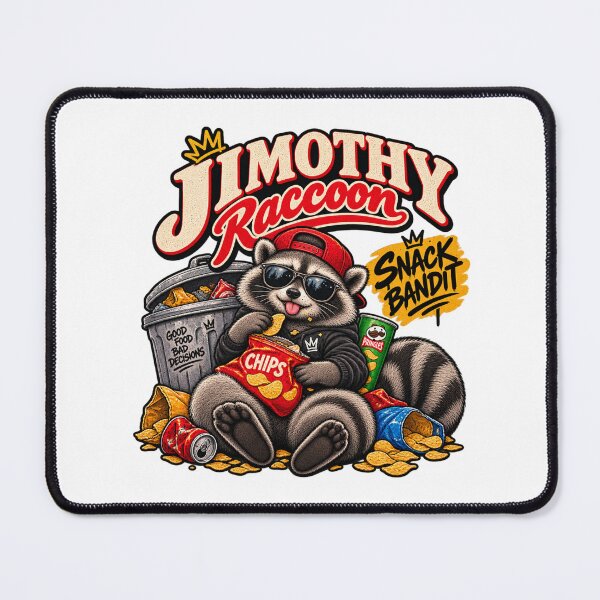 Item preview, Jimothy Raccoon – Voleur de collations, raton laveur gourmand et design humoristique designed and sold by mocci10.
