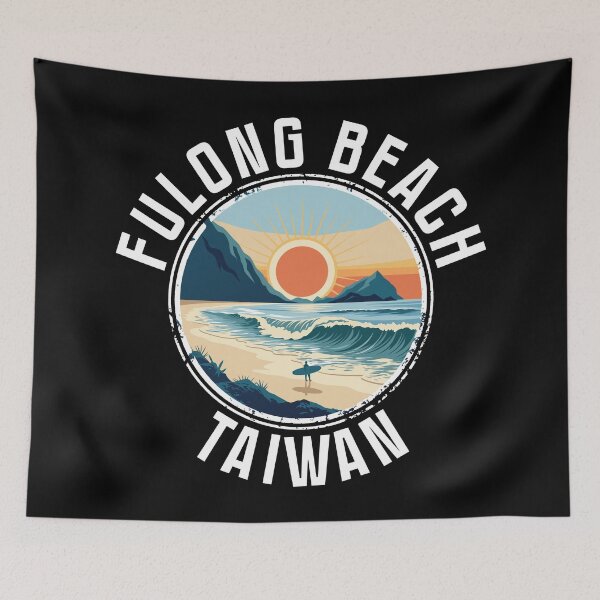 Item preview, Fulong Beach - Taiwan (with White Lettering) designed and sold by VelvetRoom.