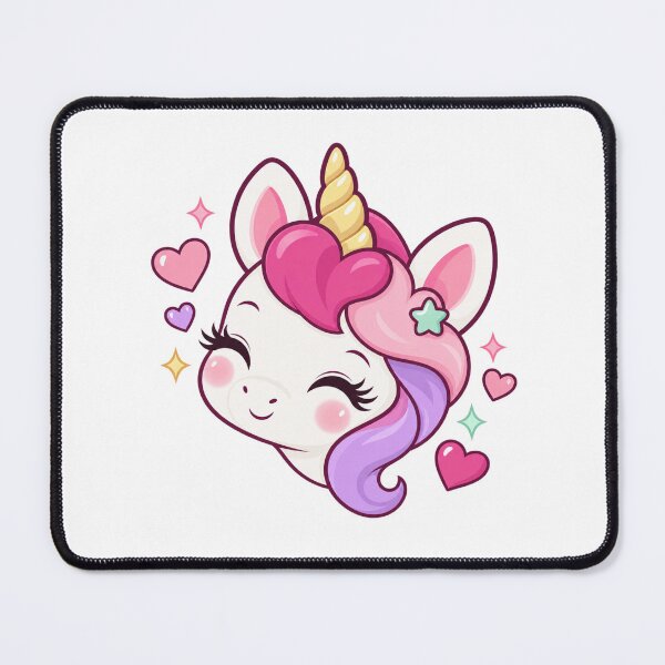 Item preview, Pastel Unicorn with Heart Mane and Stars designed and sold by skyartdesign.