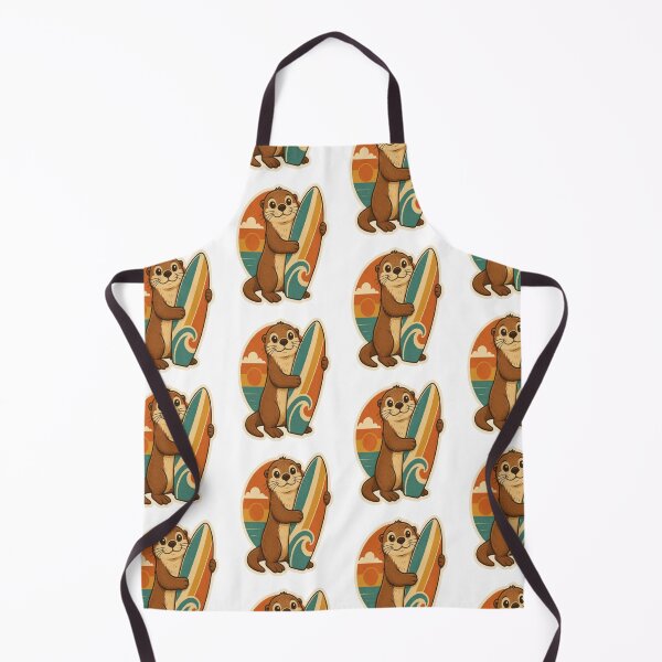 Item preview, Retro Vintage Surfboard Sea Otter designed and sold by creativerooney.