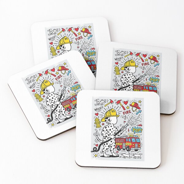 Item preview, Dalmatian Firefighter designed and sold by PictoVibe.