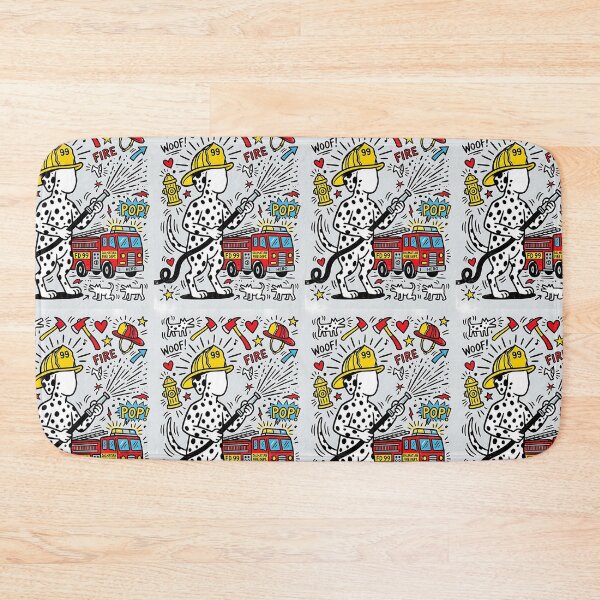 Item preview, Dalmatian Firefighter designed and sold by PictoVibe.