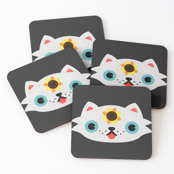 Item preview, White Cat Sunflower designed and sold by Oumnossa.