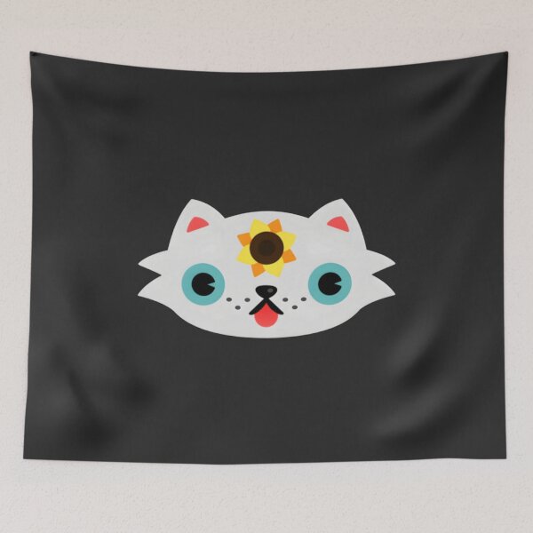 Item preview, White Cat Sunflower designed and sold by Oumnossa.