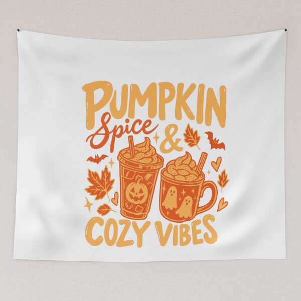 Item preview, Pumpkin Spice And Cozy Vibes, Trick Or Treat, 31 October, Spooky Season designed and sold by vintagearttee.