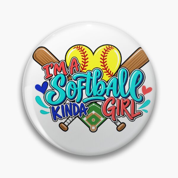 Item preview, Softball Kinda Girl with Bats and Hearts designed and sold by skyartdesign.