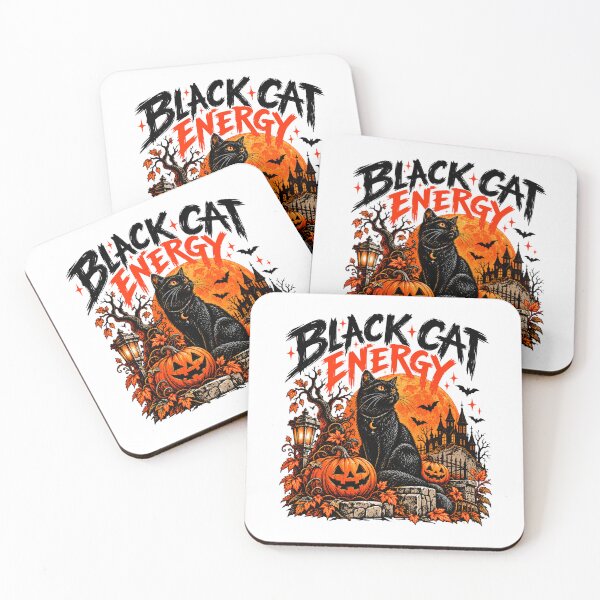 Item preview, Black Cat Energy, Trick Or Treat, 31 October, Spooky Season designed and sold by vintagearttee.