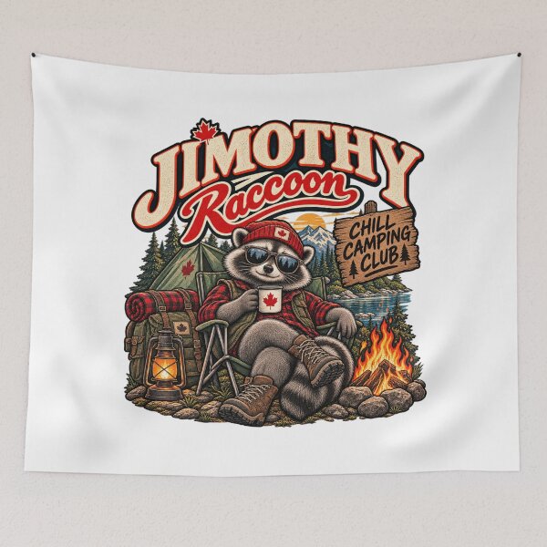 Item preview, Jimothy Raccoon – Relaxing camping club, raccoon and outdoor adventure designed and sold by mocci10.
