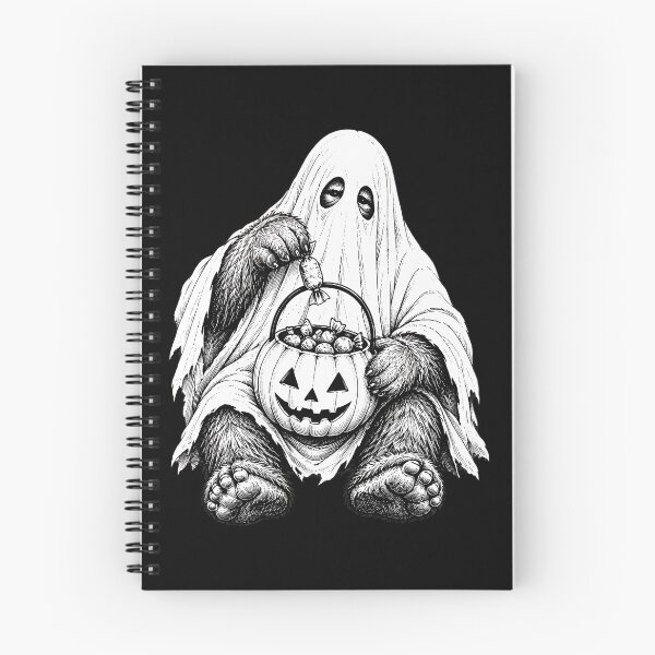 Item preview, bigfoot ghost halloween costume candy bucket designed and sold by hugoinkcoast.