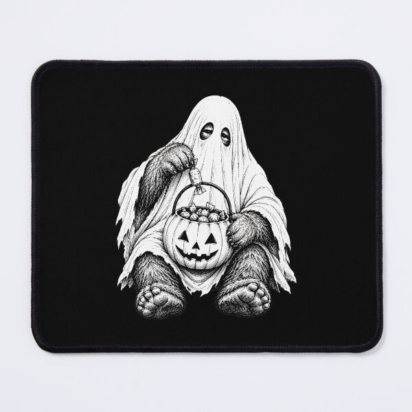 Item preview, bigfoot ghost halloween costume candy bucket designed and sold by hugoinkcoast.