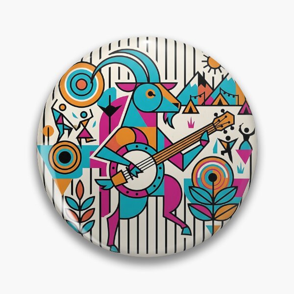 Item preview, Mountain Goat Banjo Player designed and sold by PictoVibe.
