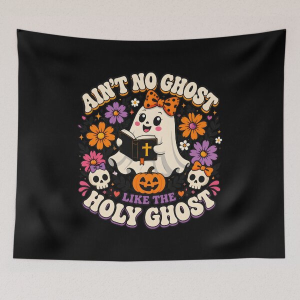 Item preview, ain't no ghost like the holy ghost funny pumpkin halloween designed and sold by hugoinkcoast.