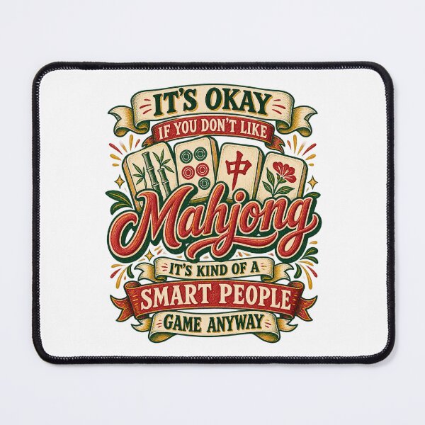 Item preview, Mahjong Smart People Game Vintage Lettering designed and sold by skyartdesign.