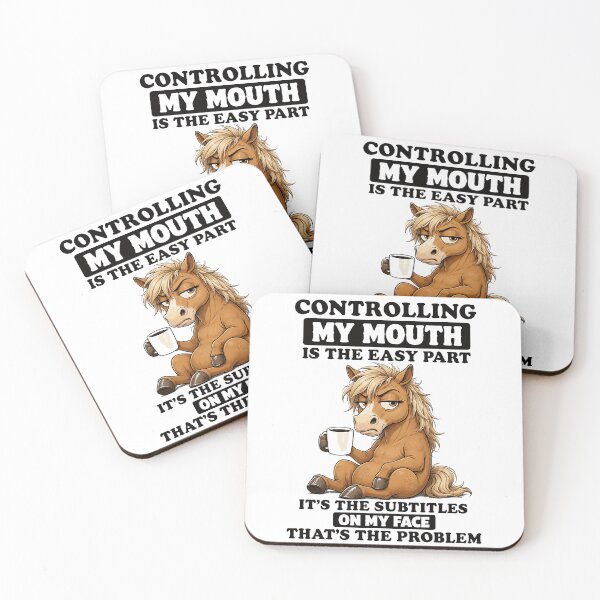 Item preview, Controlling My Mouth Sarcastic Horse With Coffee designed and sold by justinhmorton.
